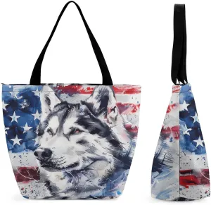 MoBlinko Border Collie Dog Tote Bag for Women Reusable Handbags Shoulder Bags with Zipper for Yoga Grocery Shopping Gifts