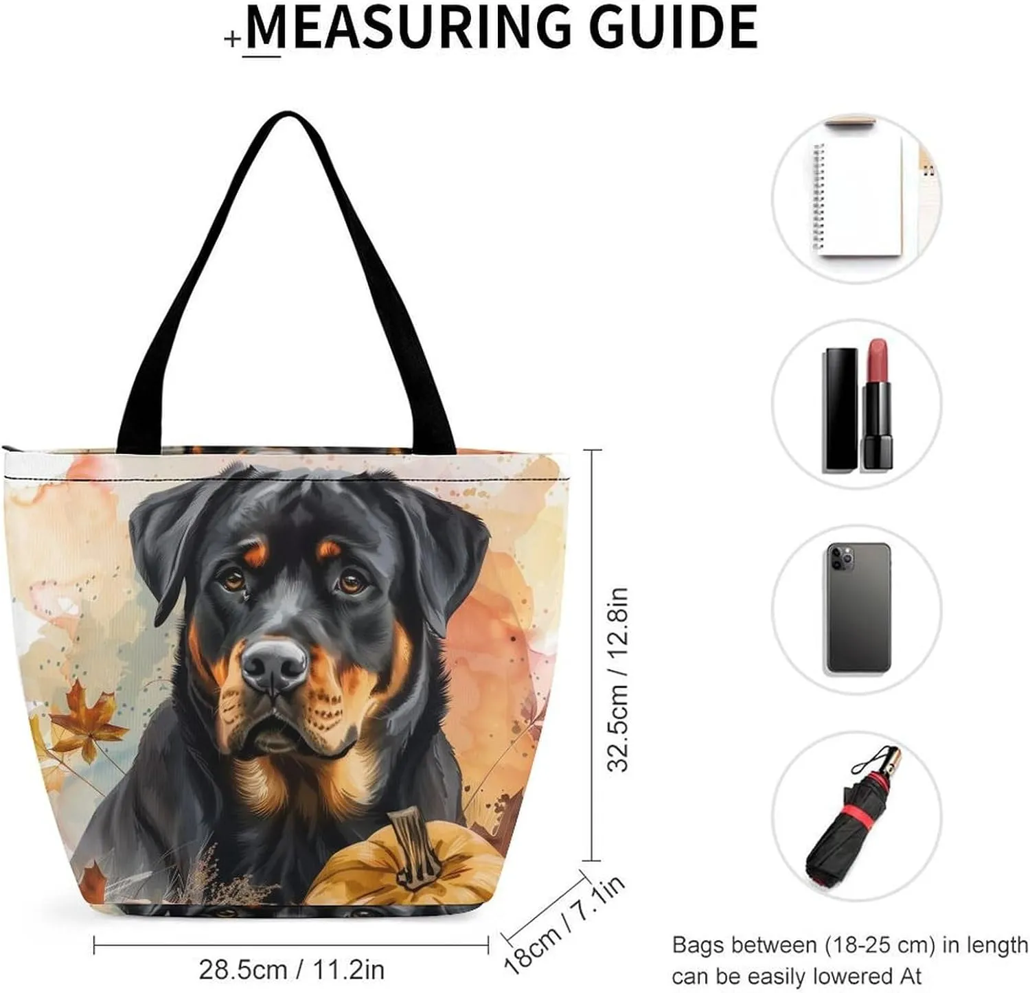 MoBlinko Fall Dog Women Tote Bags Yoga Reusable Grocery Bagsshoulder Bag Handbag with Zipper
