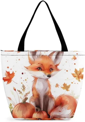 MoBlinko Fall Highland Cattle Women Tote Bags Yoga Reusable Grocery Bagsshoulder Bag Handbag with Zipper
