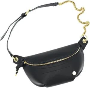 Modern Chic Belt Bag for Women - Catherine Vegan Leather Belt Bag, Crossbody Bag with Chain Strap and Interior Pocket