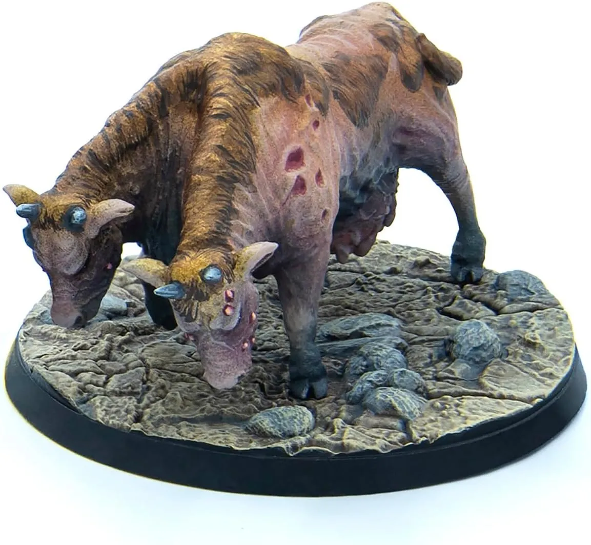Modiphius Entertainment: Fallout: Wasteland Warfare - Creatures: Brahmin Herd - 2 Figures, 32mm Unpainted Resin RPG Miniatures, Commonwealth Wave