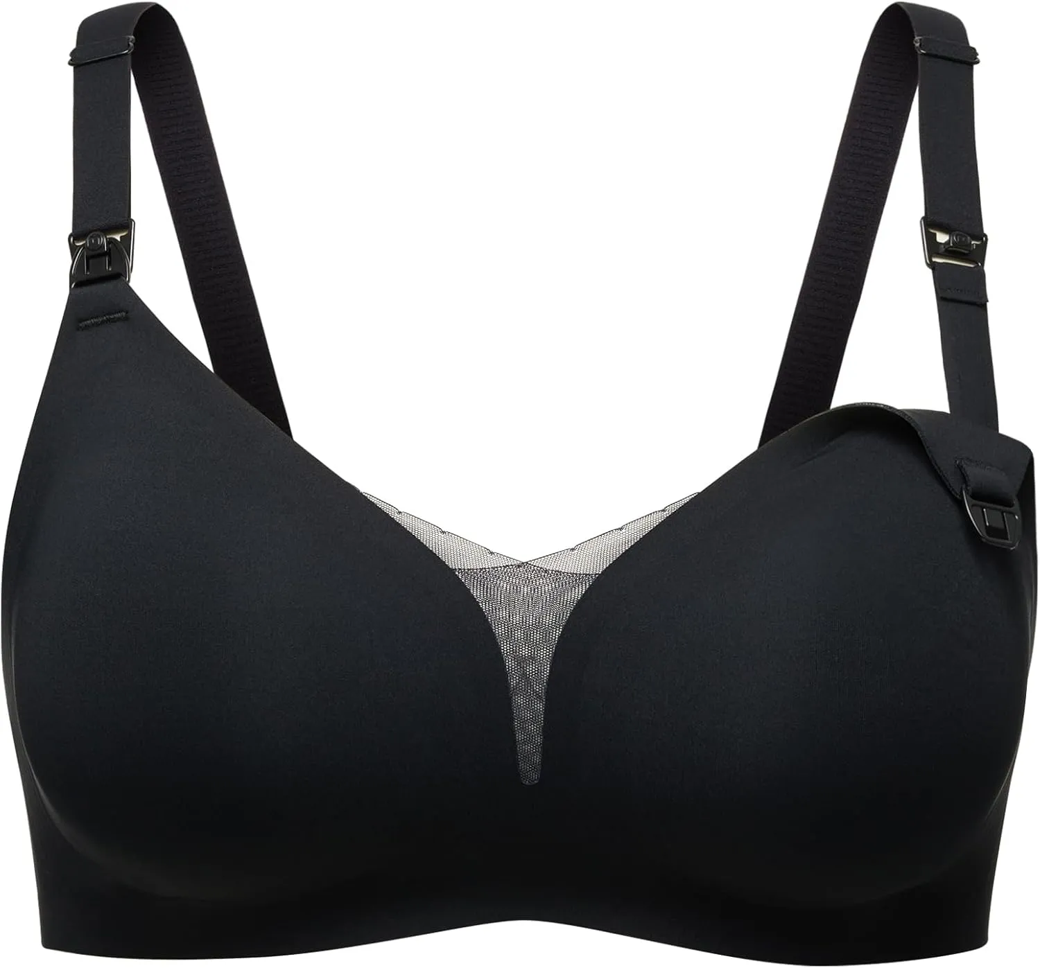 Momcozy Nursing Bras for Breastfeeding, FB051 Mesh Support Maternity Bra Pregnancy Padded Wireless Breathable Bralette