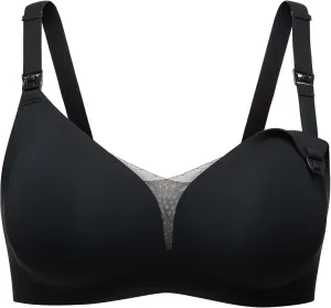 Momcozy Nursing Bras for Breastfeeding, FB051 Mesh Support Maternity Bra Pregnancy Padded Wireless Breathable Bralette
