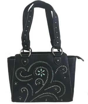 Montana West Ladies Concealed Gun Carry Purse Handbag Swirl Cutouts Design