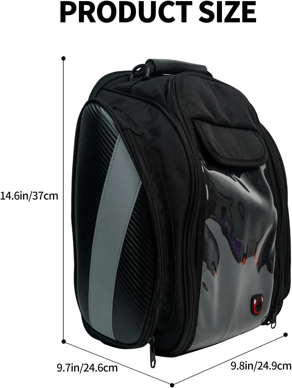 Motorcycle Tank Bag Universal Waterproof Oxford Fabric with Strong Magnetic，Magnetic Tank Bag, fits Harley Davidson, Indian, Honda, Yamaha, Suzuki and more