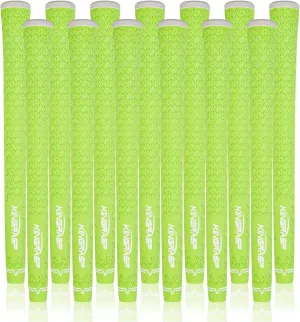 Multi Compound Golf Grips，13 Grips Set,Soft Rubber Golf Clubs Grips, Anti-Slip Ecological Cotton Yarn Thread Technology,Midesize Standard Size,6 Colors Optional