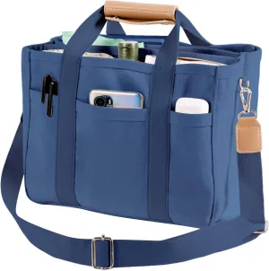 Multi Pocket Tote Bag for Women Canvas Bag with Handle Bag Large Cpacity Purse Reusable Handbag