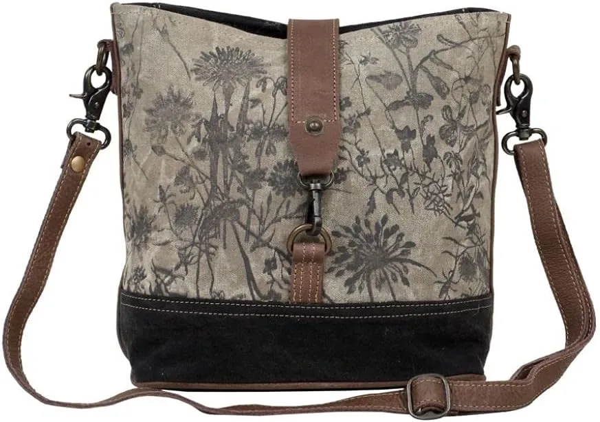 Myra Bag female Debonair Shoulder Bag Upcycled Canvas & Leather