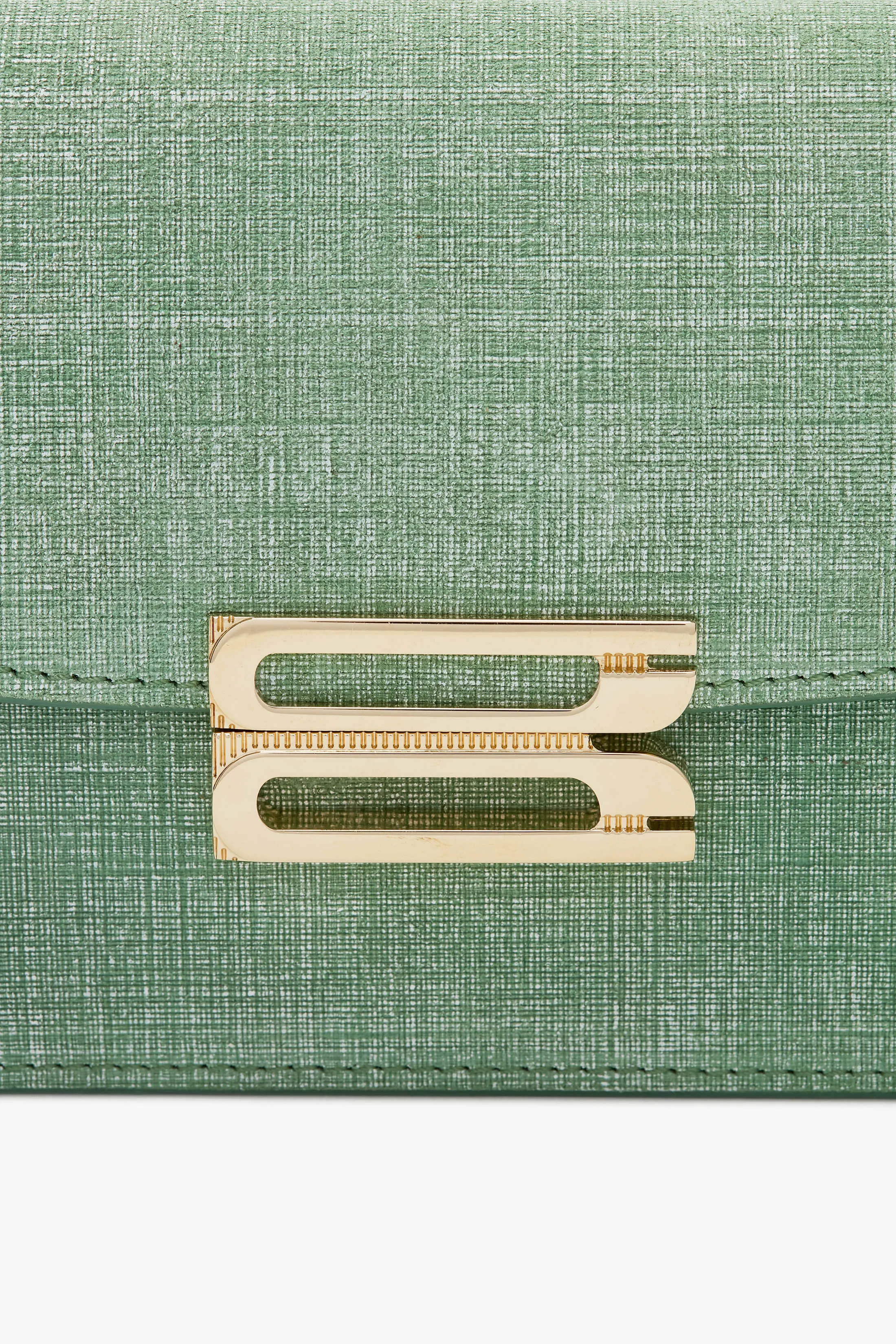 Nano Dorian Bag With Chain In Light Green Chambray Effect Suede