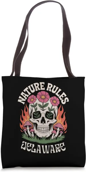 Nature Rules Vintage Skull Delaware Tote Bag