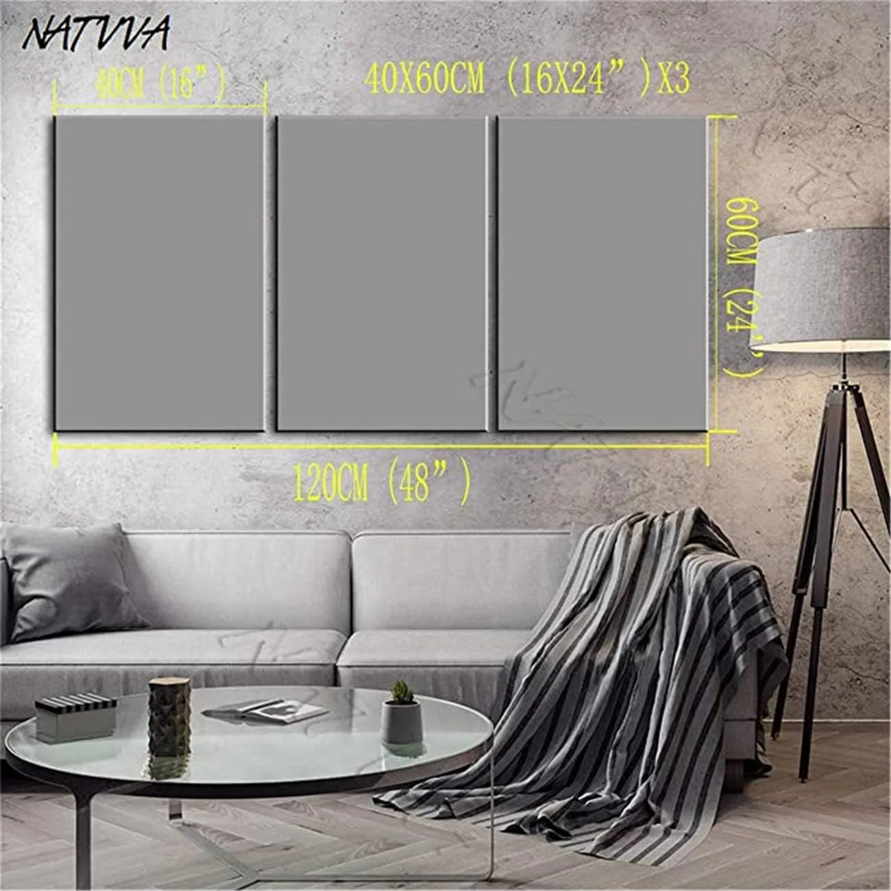 NATVVA Large Canvas 3 Pieces Names of God Poster Motivational Wall Art Jehovah Jireh Nissi Rapha Painting Pictures Gifts Artwork for Office Home Decor With Inner Frame