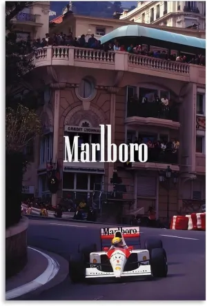 NBHYK Marlboro F1 Posters Formula 1 Poster For Walls Racing Car Wall Art For Home Decor Office Decor Unframe-style 12x18inch(30x45cm)