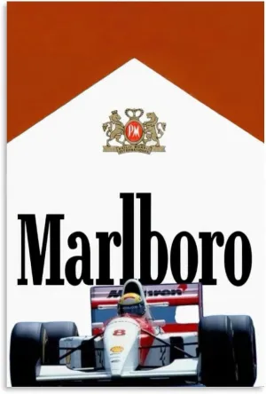 NBHYK Marlboro F1 Posters Formula 1 Poster For Walls Racing Car Wall Art For Home Decor Office Decor Unframe-style 20x30inch(50x75cm)