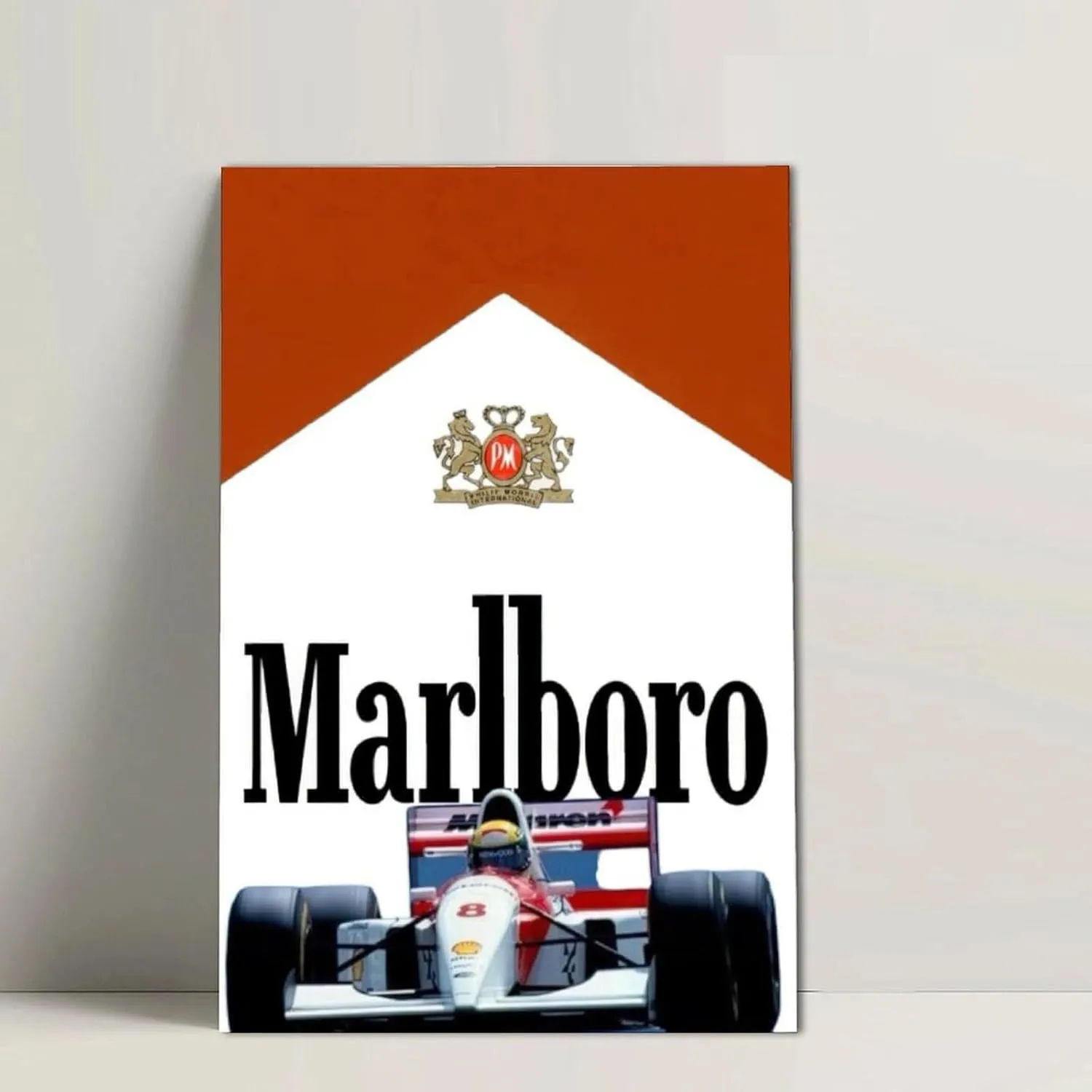 NBHYK Marlboro F1 Posters Formula 1 Poster For Walls Racing Car Wall Art For Home Decor Office Decor Unframe-style 20x30inch(50x75cm)