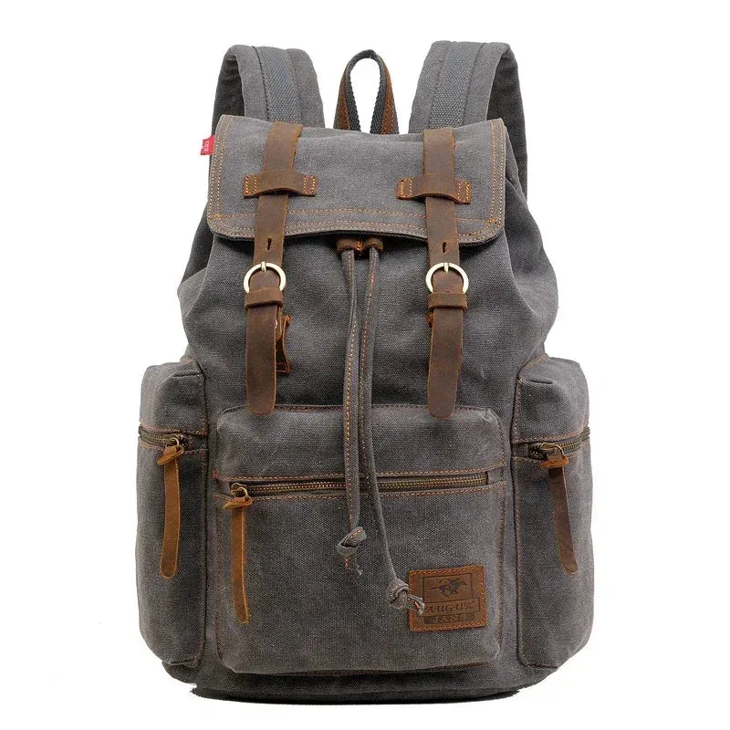 NEW Men's Retro Canvas Travel Bags Large Capacity School Bag for 14 Inches Laptop Fashion Vintage Commuting Backpack for Men