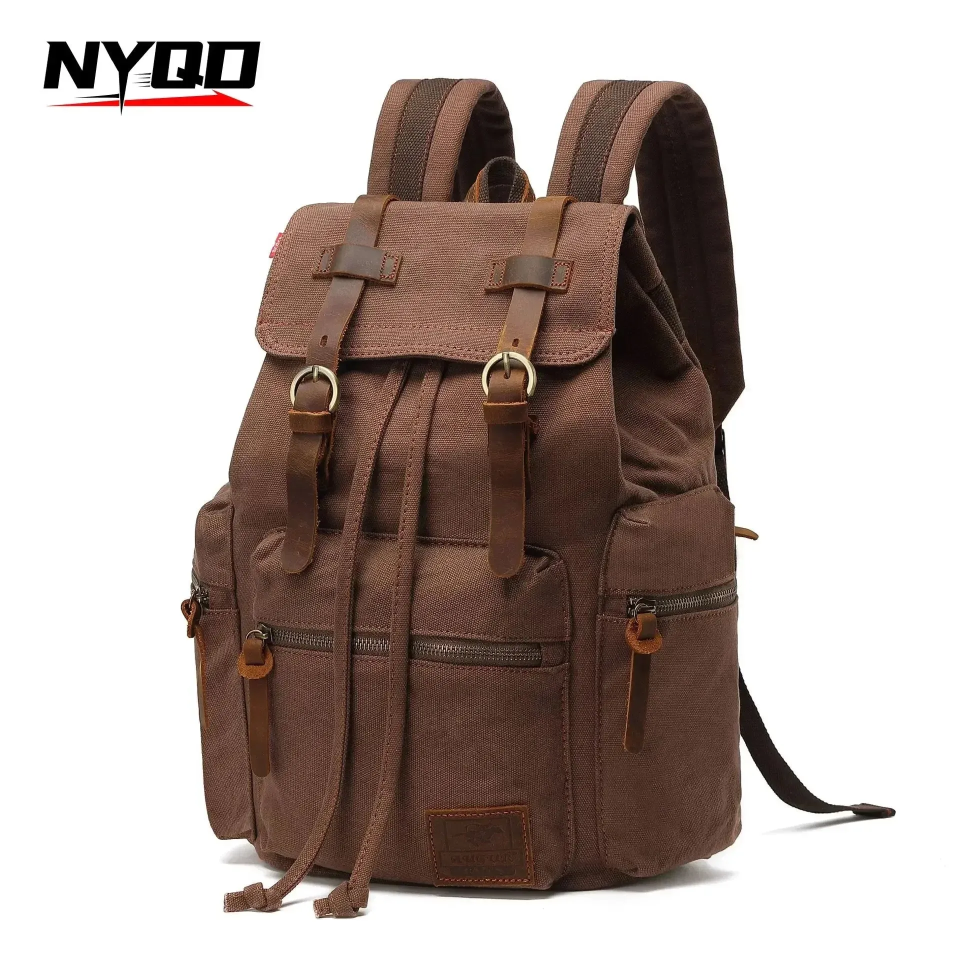 NEW Men's Retro Canvas Travel Bags Large Capacity School Bag for 14 Inches Laptop Fashion Vintage Commuting Backpack for Men