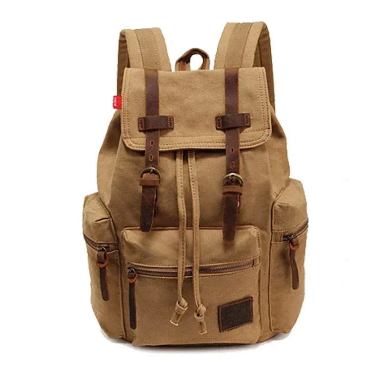 NEW Men's Retro Canvas Travel Bags Large Capacity School Bag for 14 Inches Laptop Fashion Vintage Commuting Backpack for Men