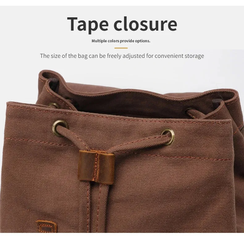 NEW Men's Retro Canvas Travel Bags Large Capacity School Bag for 14 Inches Laptop Fashion Vintage Commuting Backpack for Men