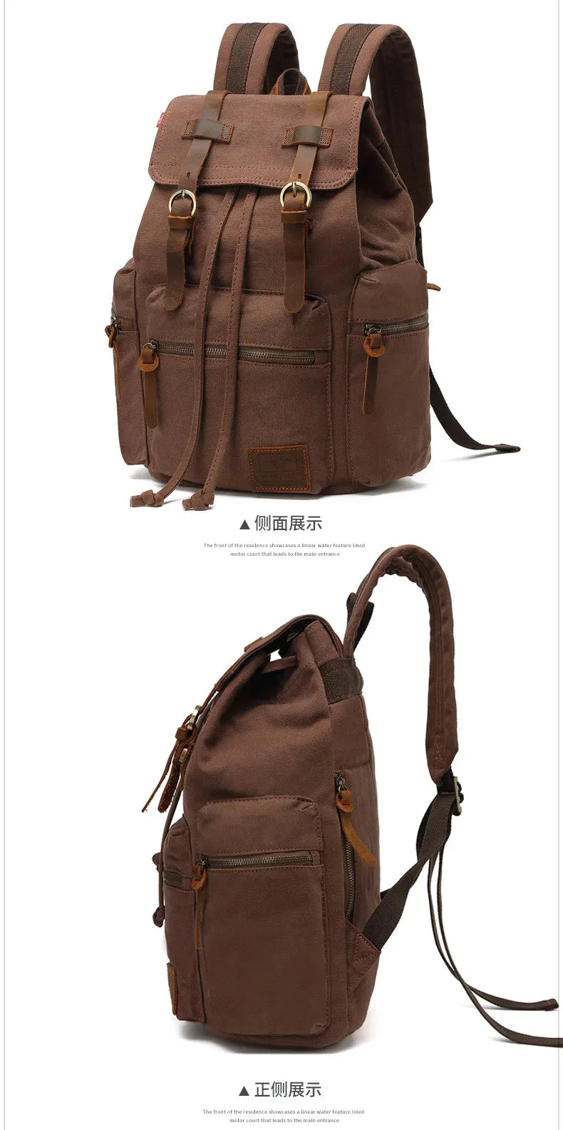 NEW Men's Retro Canvas Travel Bags Large Capacity School Bag for 14 Inches Laptop Fashion Vintage Commuting Backpack for Men
