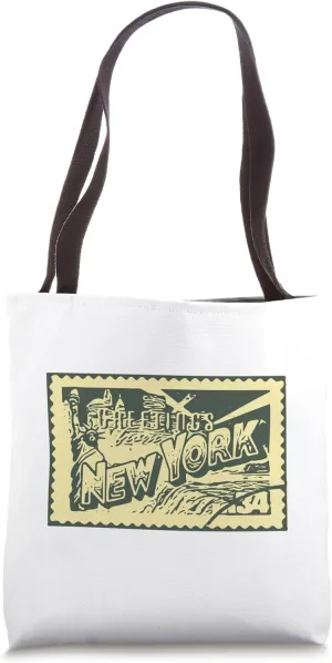 New York Postage Stamp Tote Bag