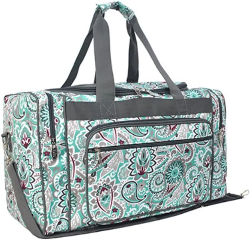 NGIL Canvas 20" inch Duffle Bag (Swirl Print-Gray)