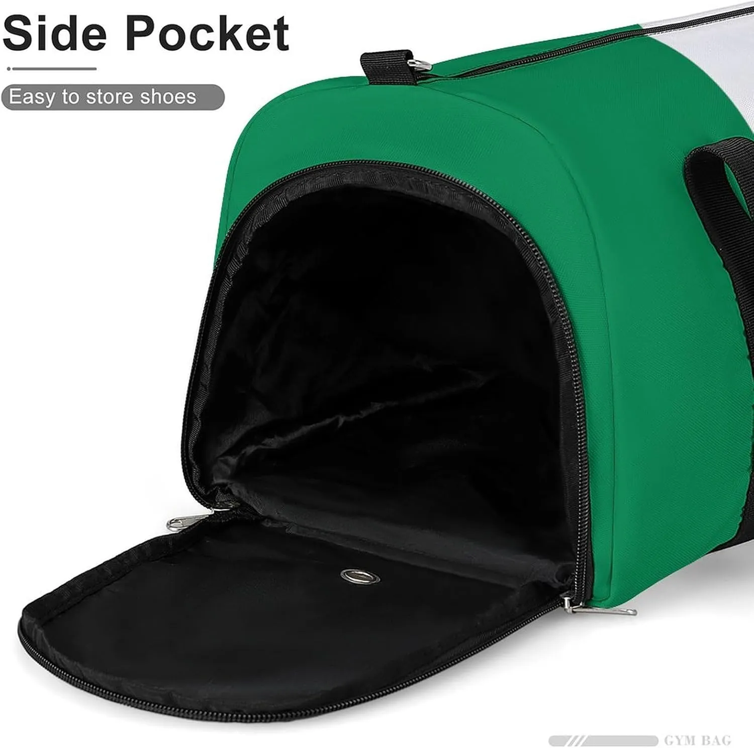 Nigeria Flag Duffel Bag for Men Women with Shoe Compartment Carry On Tote