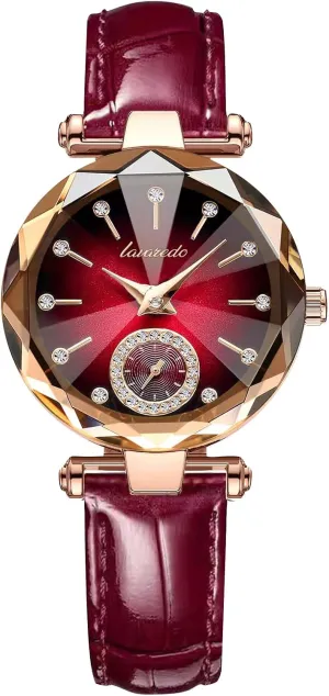NN BEN NEVIS Watch, Watches for Women with Elegant Leather Strap, Fashion Analog Creative Diamond Dial Wrist Watch, Jewelry Gift for Wedding Anniversary Birthday