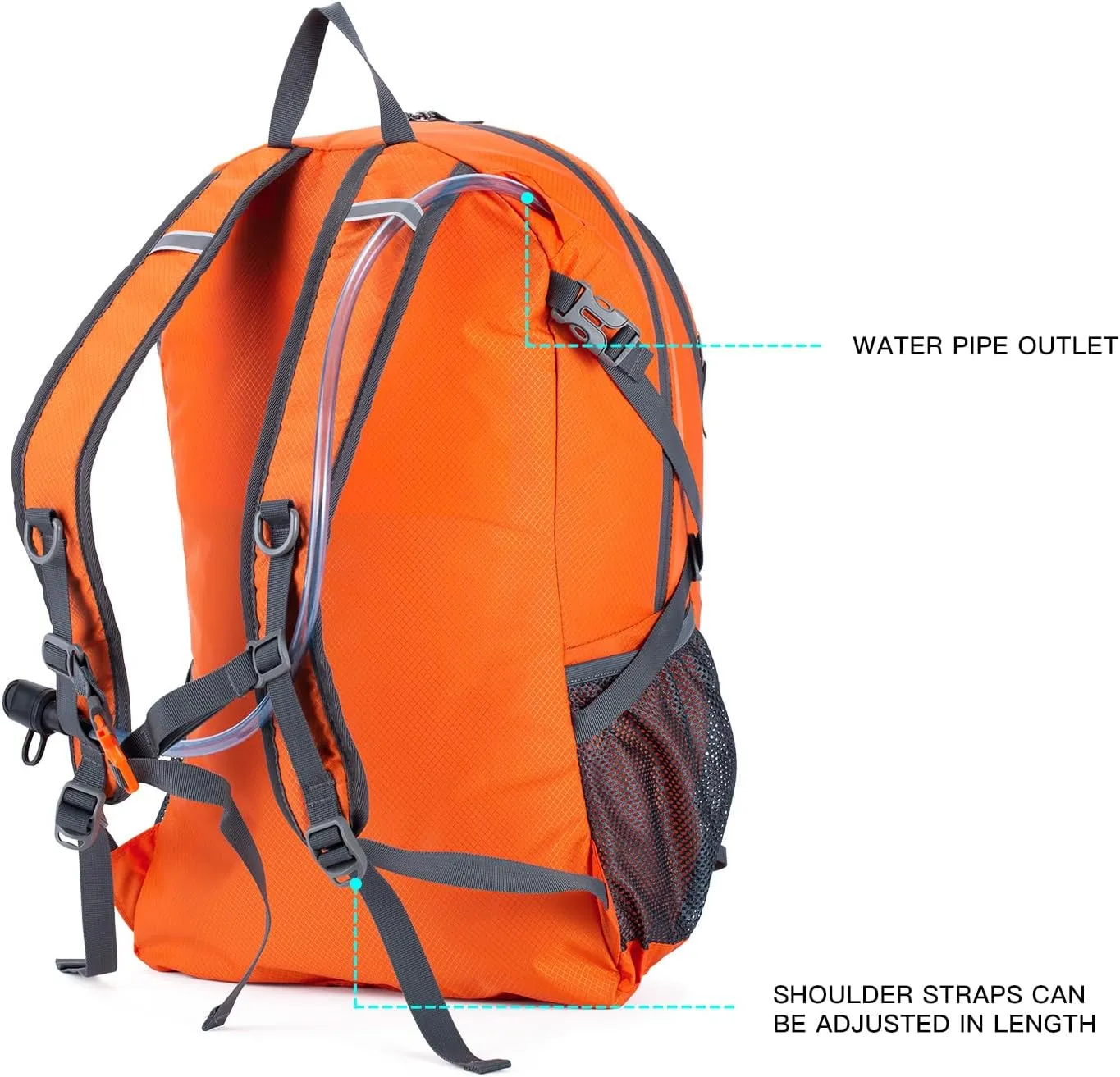 NODLAND Light Weight Packable Backpack for Travel Hiking 45L Foldable Water-Resistant Daypack Hydration Rucksack