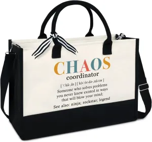 OASSIE Appreciation Gifts for Women - Canvas Tote Bag 13oz with Zipper - Mothers Day Birthday Thank You Gifts for Women Mom