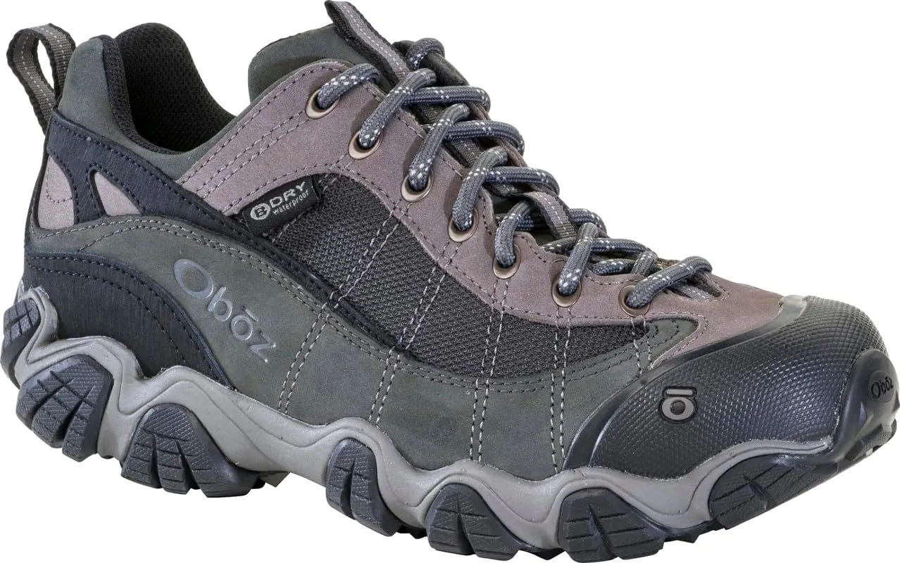 Oboz Men's Firebrand II Low B-Dry, Gray, 10 Wide