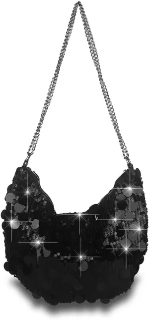 Octwine Women Shinny Evening Bag Bucket Purse Handbag Sequin Shoulder Bags Crossbody Bag Party Prom Crossbody Bag