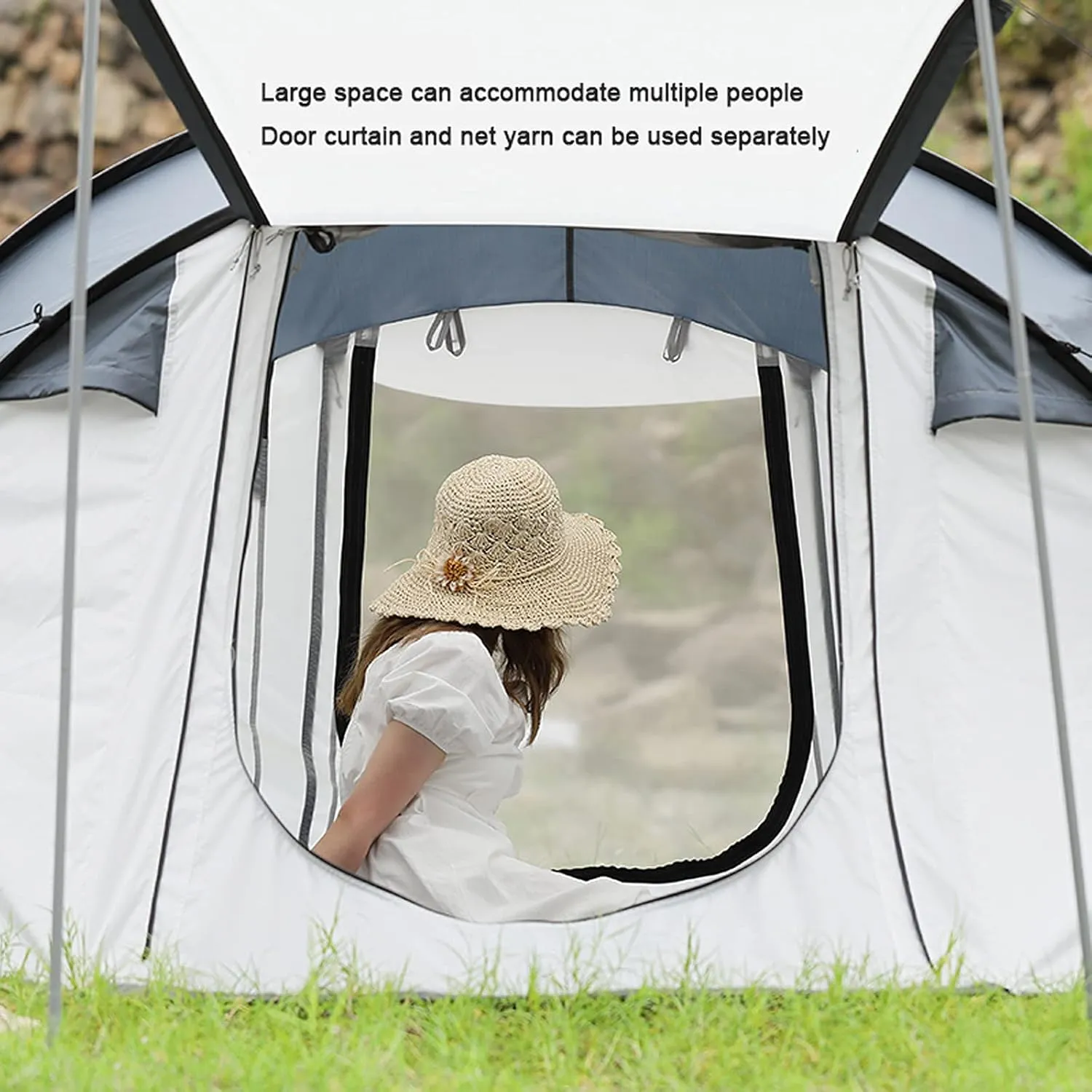 Outdoor Camping Thickened Rain-Proof Automatic Park Beach Picnic Portable Foldable Quick-Open Camping Tent Hopeful