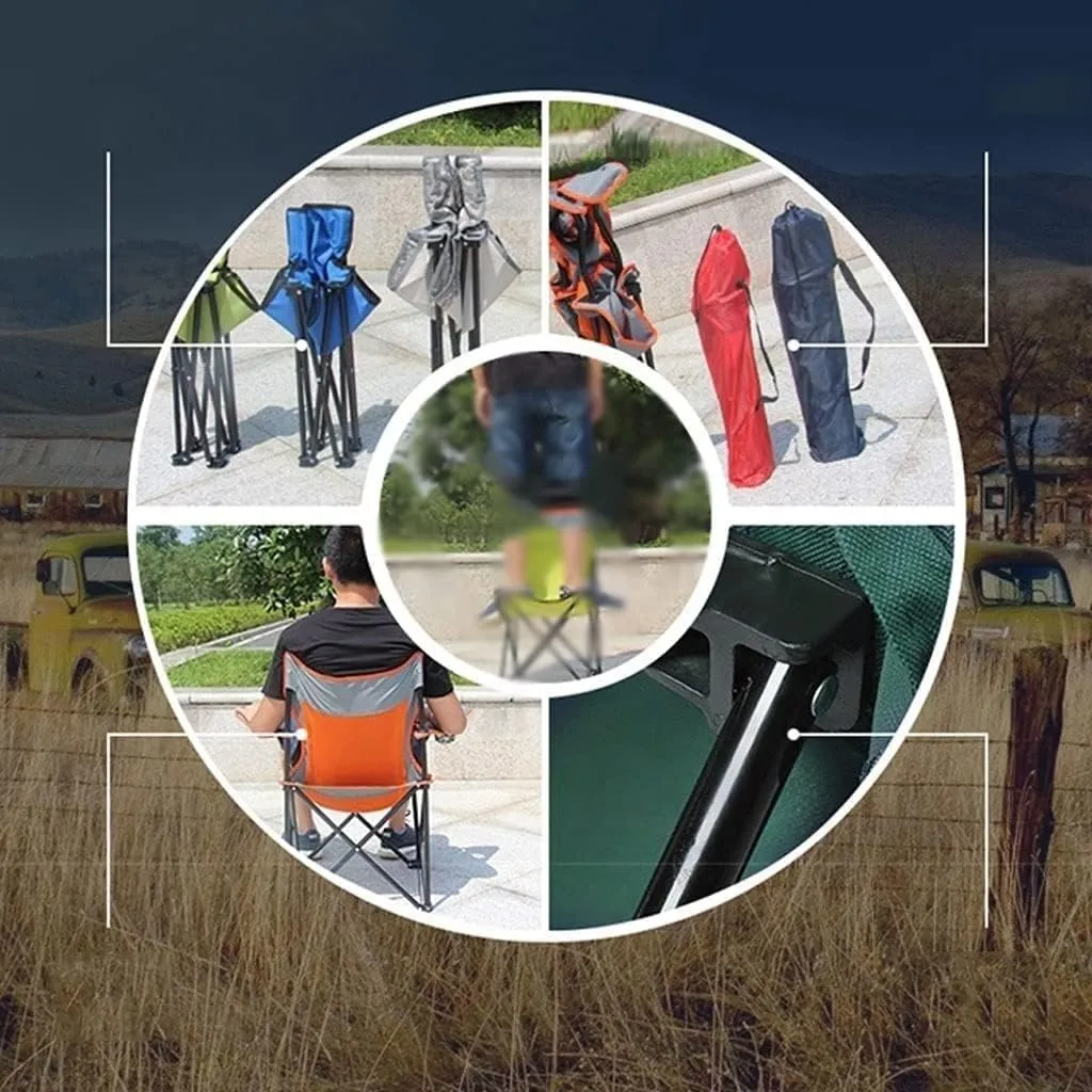 Outdoor Chair Folding Camping Chair Folding Padded Deck Chair Backchair Beach Chair Fishing Chair Portable Lounge Chair Outdoor Armchair With Cup Holder Camping Chair Foldable Chair ( Color : D )