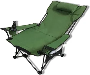 Outdoor Folding Recliner Chair, Portable Ultra-Light Zero Gravity Chair with Adjustable Rocking Feature, Ergonomic Lounge for Beach, Fishing, Office, and Travel