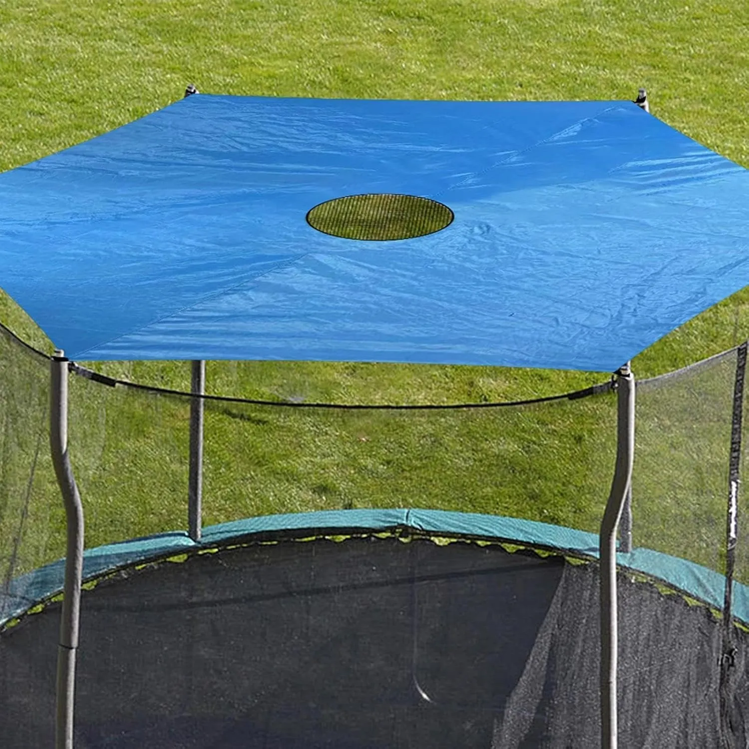 Outdoor Trampoline Shade Cover - Waterproof Oxford Tent Canopy for 6-12 Poles, UV Protection Sun Shade Accessories for Safe, Fun Playtime in The Sun