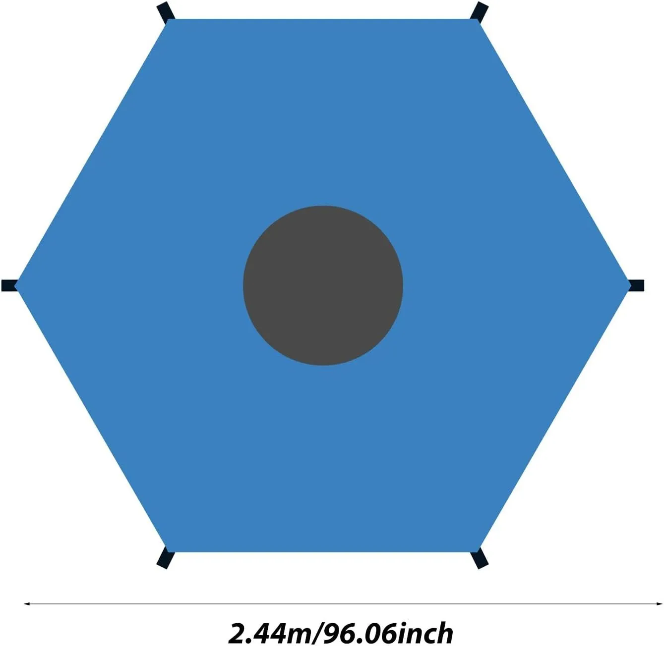Outdoor Trampoline Shade Cover - Waterproof Oxford Tent Canopy for 6-12 Poles, UV Protection Sun Shade Accessories for Safe, Fun Playtime in The Sun