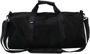 Outdoor waterproof oxford sports bag men's women's training fitness travel handbag yoga mat bag (Black)