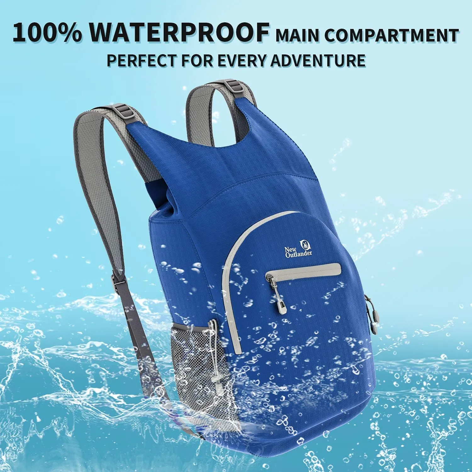 Outlander 100% Waterproof Hiking Backpack Lightweight Packable Travel Daypack