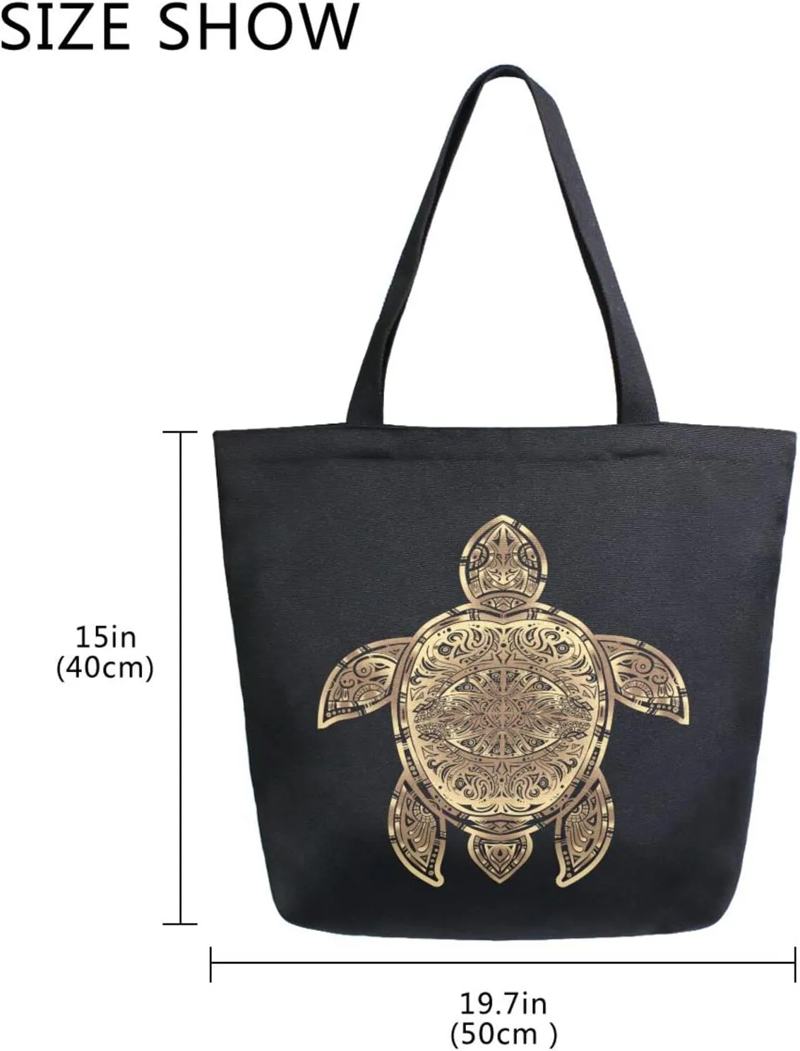 Oyihfvs Canvas Tote Grocery Bag, Women Large Shoulder Bag, Reusable Grocery Handbag