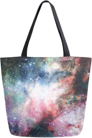 Oyihfvs Canvas Tote Grocery Bag, Women Large Shoulder Bag, Reusable Grocery Handbag