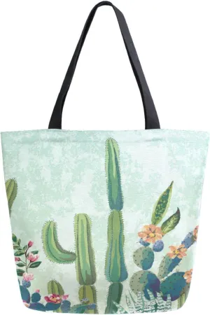 Oyihfvs Canvas Tote Grocery Bag, Women Large Shoulder Bag, Reusable Grocery Handbag