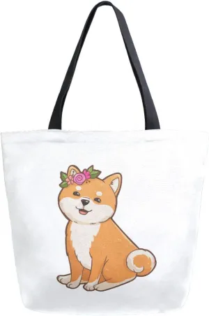 Oyihfvs Canvas Tote Grocery Bag, Women Large Shoulder Bag, Reusable Grocery Handbag