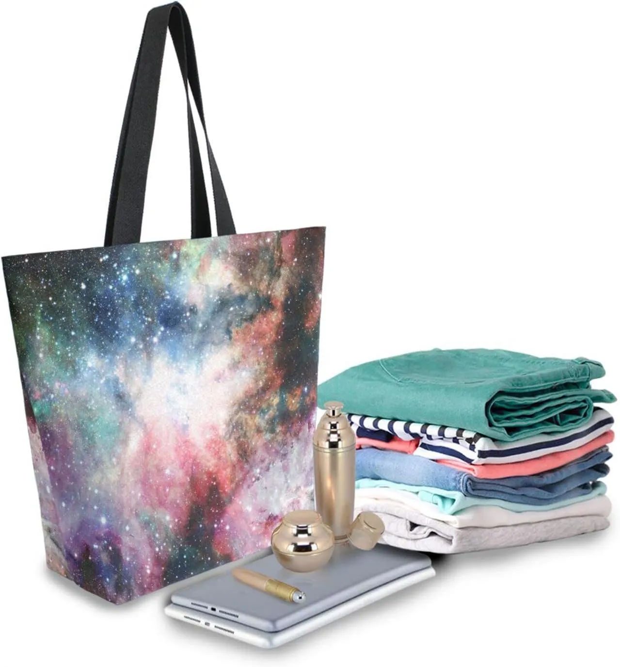 Oyihfvs Canvas Tote Grocery Bag, Women Large Shoulder Bag, Reusable Grocery Handbag