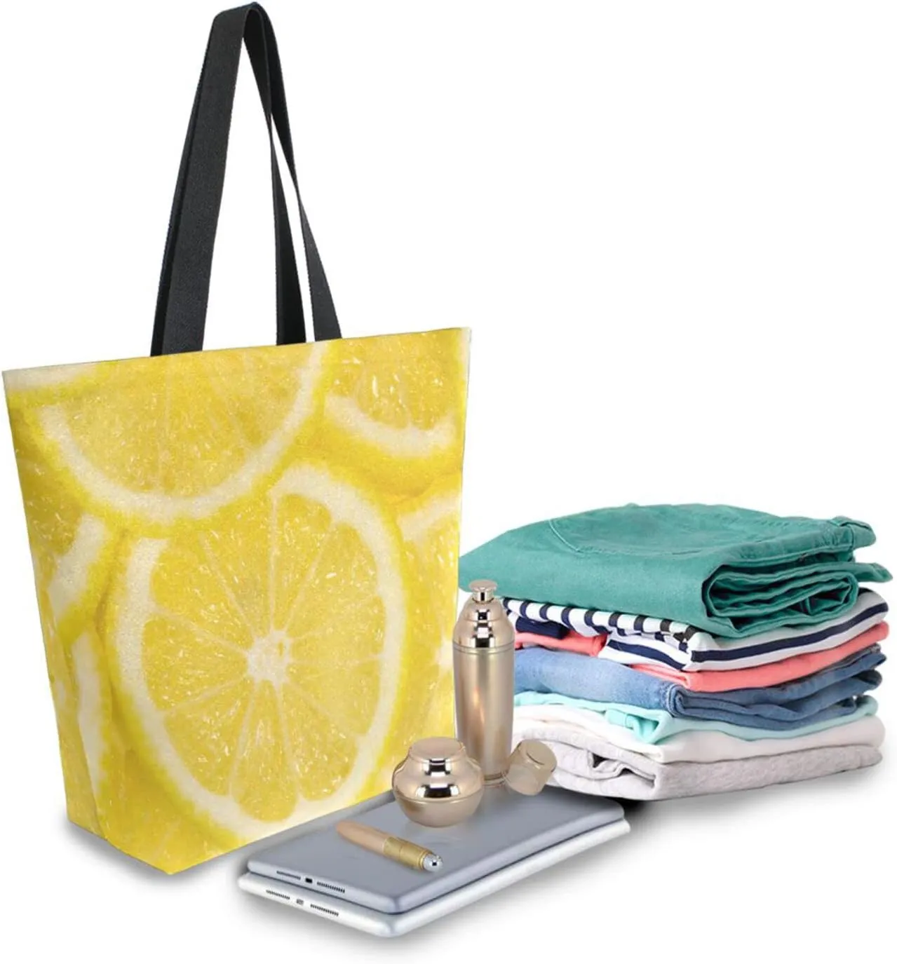 Oyihfvs Canvas Tote Grocery Bag, Women Large Shoulder Bag, Reusable Grocery Handbag