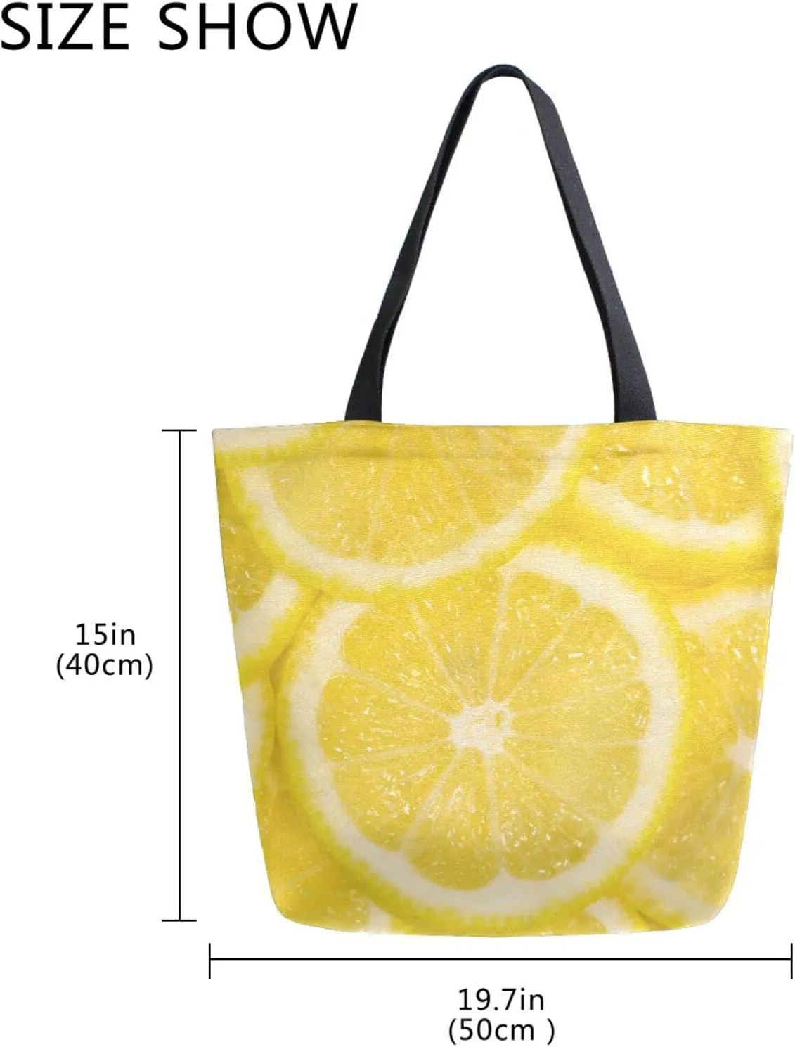 Oyihfvs Canvas Tote Grocery Bag, Women Large Shoulder Bag, Reusable Grocery Handbag