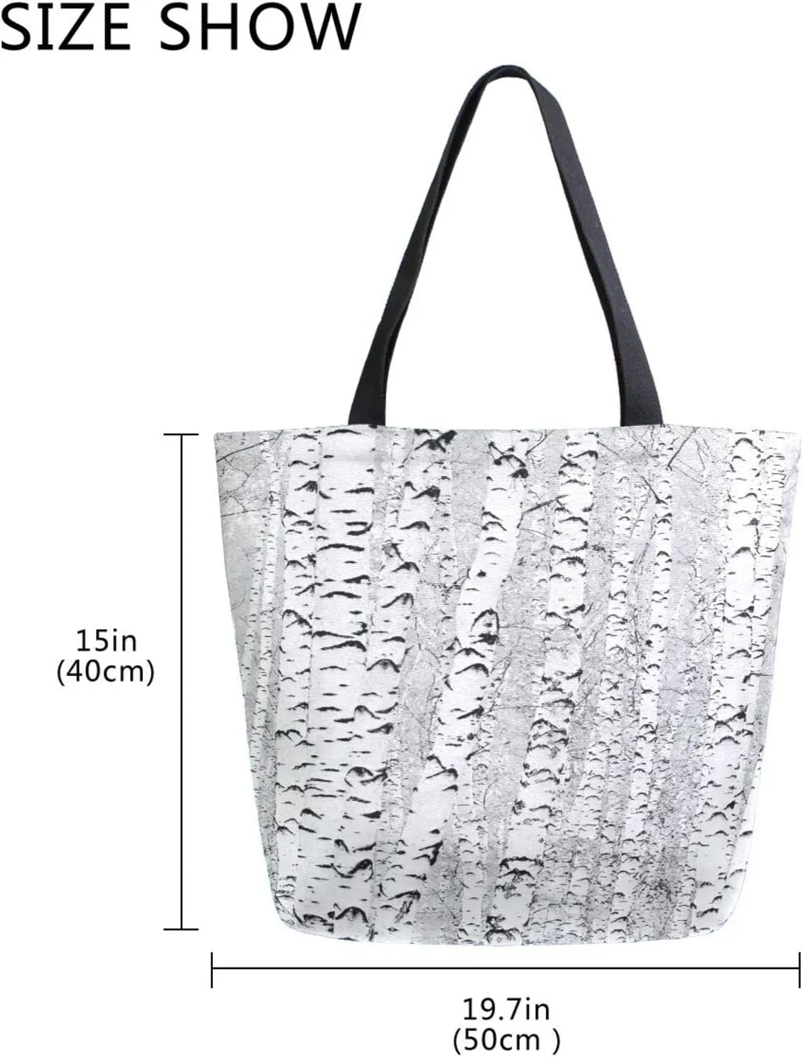 Oyihfvs Canvas Tote Grocery Bag, Women Large Shoulder Bag, Reusable Grocery Handbag
