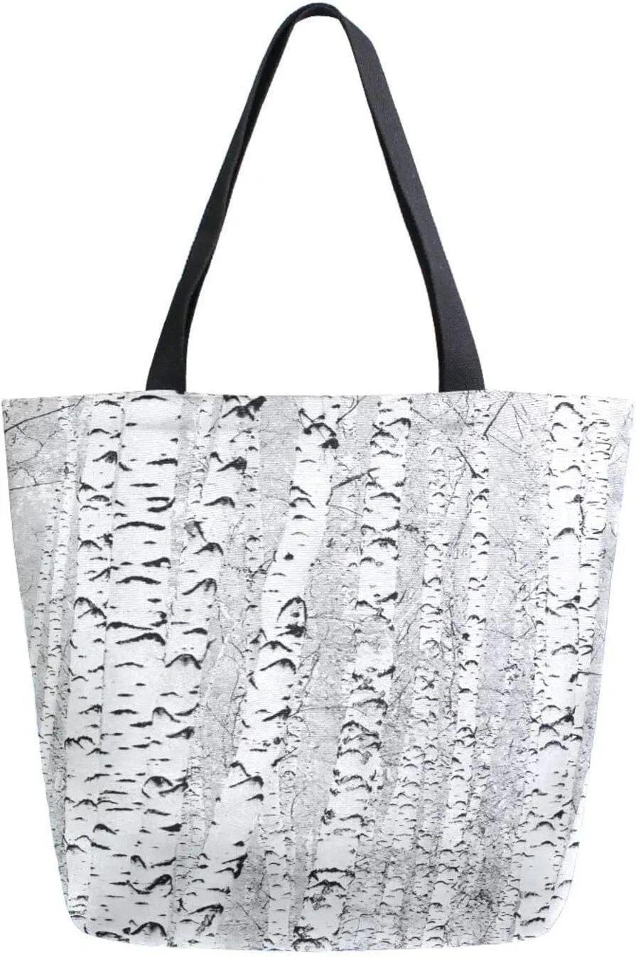 Oyihfvs Canvas Tote Grocery Bag, Women Large Shoulder Bag, Reusable Grocery Handbag