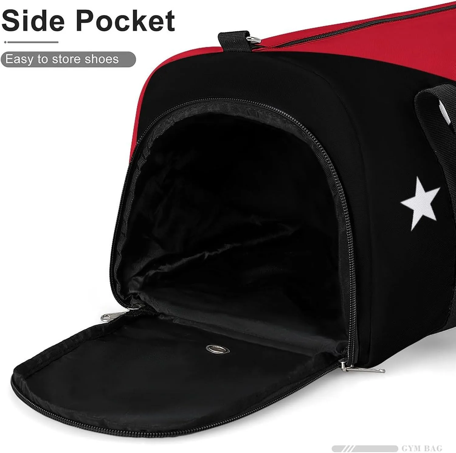 Papua New Guinea Flag Gym Duffel Bag for Boys Girls Lightweight with Shoe Compartment