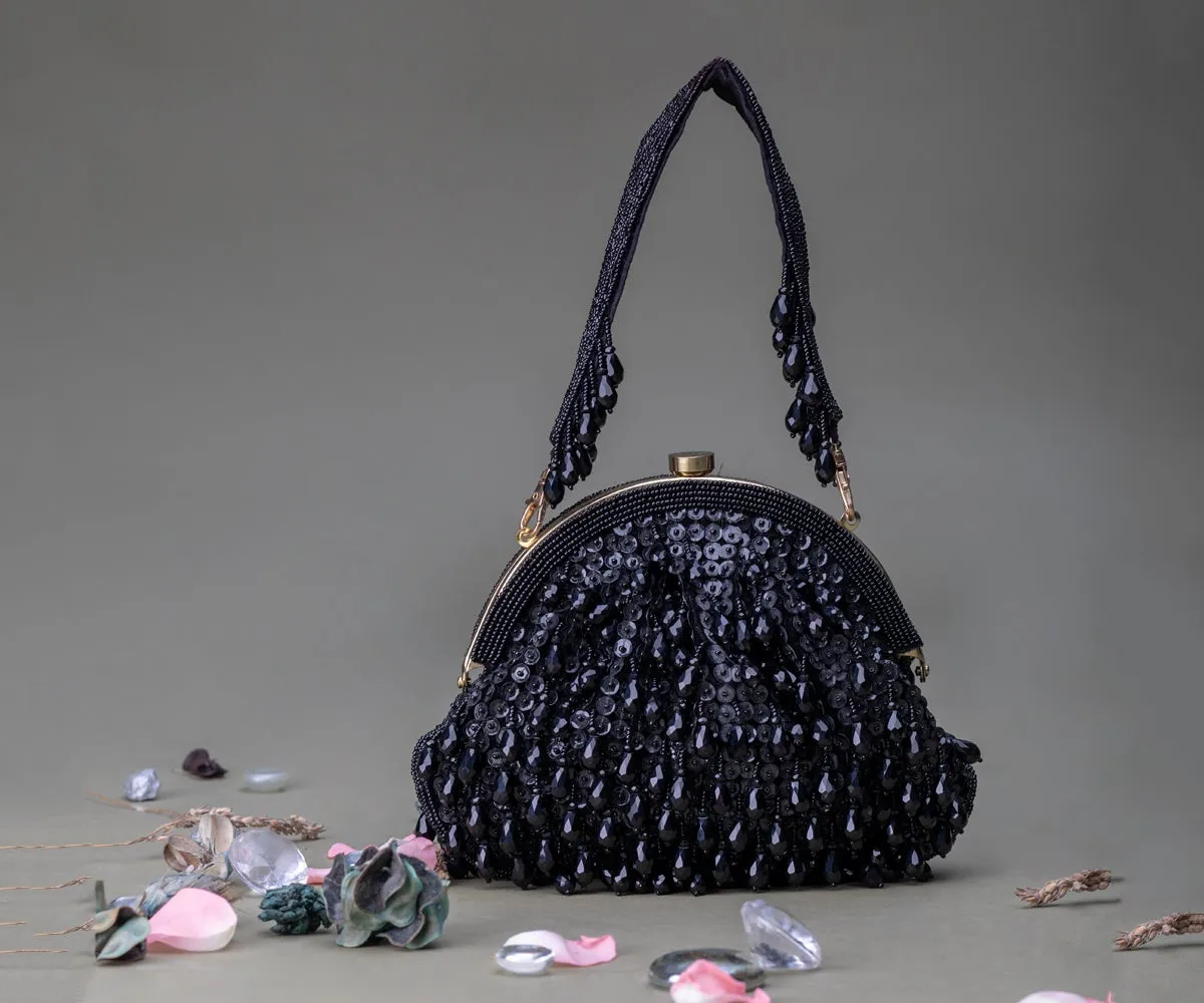Paravi Clutch – Onyx Black | ASHEEMA VARDAAN
