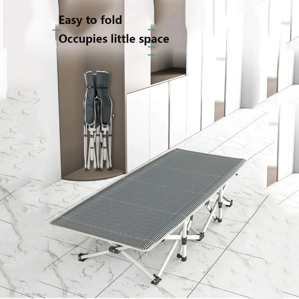Patio Lounge Chairs Folding Camping Cot with 14 Stainless Steel foot, Camping Cot for Adults, Outdoor and Indoor with Carry Bag Ultra Lightweight, Comfortable, Up to 550 Lbs Reclining Patio Chair